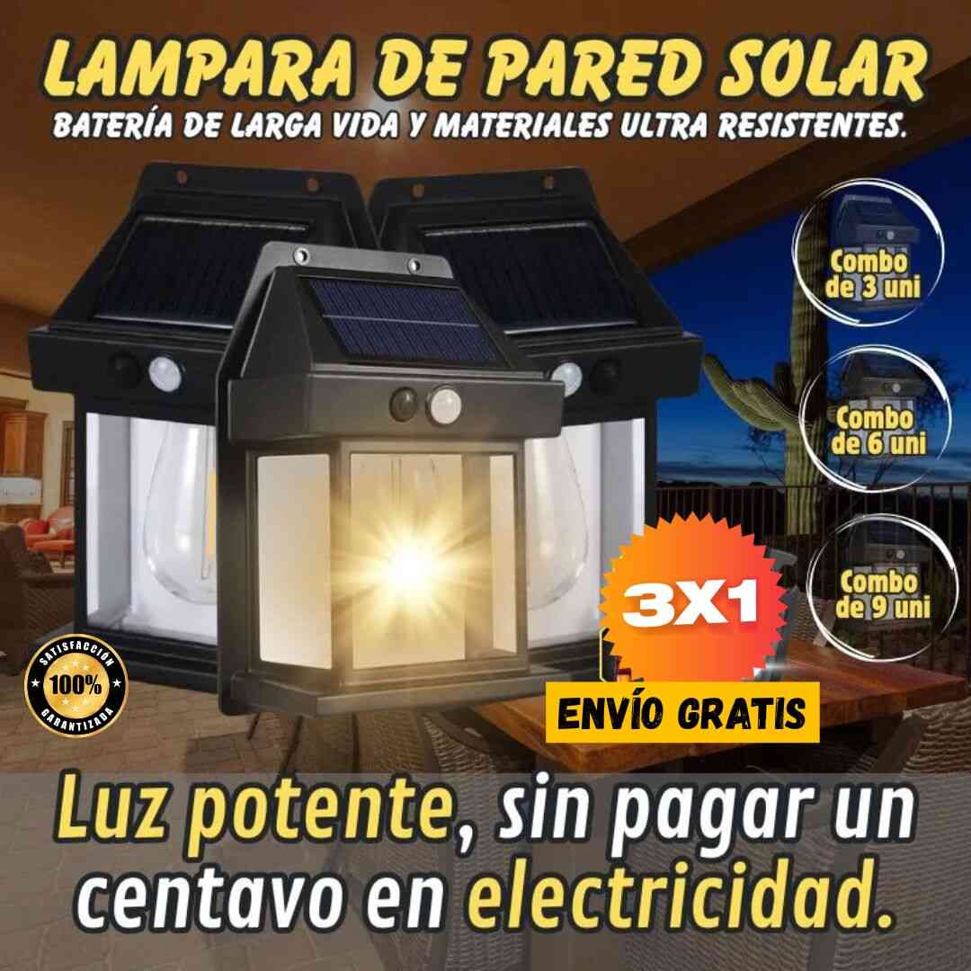 PROMO😱 3X1 LED SOLAR CON SENSOR DE MOVIMIENTO 🤩 | ENVÍO GRATIS